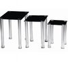 Nest Glass Of Tables, Black, Clear, Red