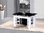 Metro high gloss black and white glass tv stand unit