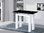 Metro white high gloss black glass console table