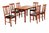 Mahogany Wooden Dining Table and 6 Chairs set