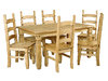 Large Pine Wooden Dining Table and 6 Chairs set