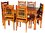 Jaipur Solid Acacia Wooden Dining Table and 6 Chairs set