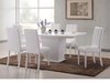 Large White Wooden Dining Table and 6 Chairs set