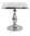 Square side lamp table polished aluminium -ref 2