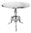 Oval side table polished aluminium -ref 8