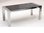 Large glass coffee table rectangle chrome legs