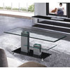 Modern clear glass coffee table