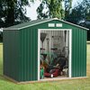 8 x 6ft metal garden shed with Apex Roof
