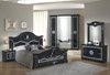 Black italian high gloss bedroom furniture set