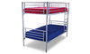 Silver 3ft kids metal bunk bed with slats