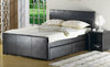 Brown Faux leather divan bed single, double, king