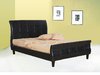 Double,king size faux leather bed in brown, black