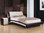 Black & white faux leather bed double or king size