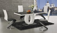 High gloss dining table and 4 chairs