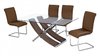 Walnut and Glass Dining Table with 6 Chairs