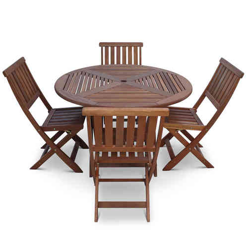 Wooden Garden Table and 4 Chairs