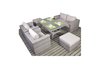 Rustic Rattan Grey Sofa set with dining table