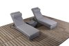 Platinum Grey Rattan Loungers and Side Table set