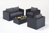 Prestige Black Rattan Small Rattan Sofa set