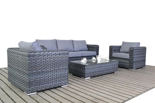 Platinum Large Rattan Sofa set with Armchairs