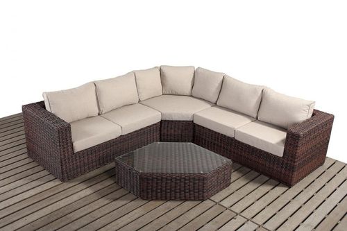 windsor rattan brown angle corner sofa
