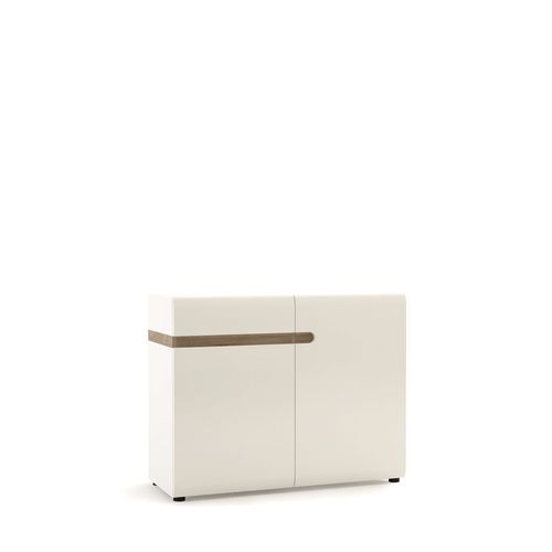 White high gloss sideboard 1 drawer 2 door