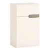 White high gloss low wall cupboard LH 1 Door 1 Drawer