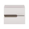 White high gloss 2 drawers Bedside