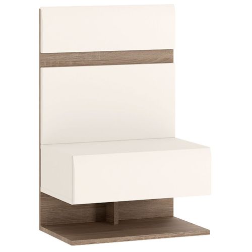White gloss 1 drawer bedside cabinet bed Extension