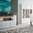 White high gloss 140cm tv unit cabinet