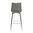 Grey swivel leather match bar chair
