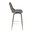 Grey swivel leather match bar chair