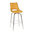 Yellow swivel leather match bar chair