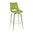 Green swivel leather match bar chair