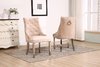 Knocker mink velvet dining chair with chrome legs
