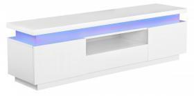 White high gloss tv unit with Led light