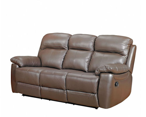 Brown 3 seater Recliner leather sofa