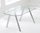 160cm glass dining table and 6 brown chairs