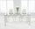 180cm glass dining table and 8 white chairs