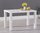 120cm White high gloss dining table bench set