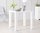 80cm square white high gloss dining table and 2 white chairs