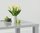 160cm Light grey dining table with 6 grey chairs