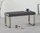 120cm Dark grey dining table with bench and chairs set