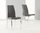 80cm light grey high gloss dining table and 2 chairs