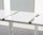 Extendable white high gloss dining table with 6 grey chairs