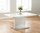 160-220cm Extending white high gloss dining table and 8 white chairs