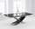 210-300cm Black glass dining table and 10 white z chairs