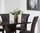 160cm Brown marble dining table and 6 chairs