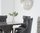 160cm grey marble dining table and 6 chairs