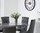 Stylish grey marble dining table and 6 chairs